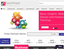 Tablet Screenshot of easysoftnepal.com